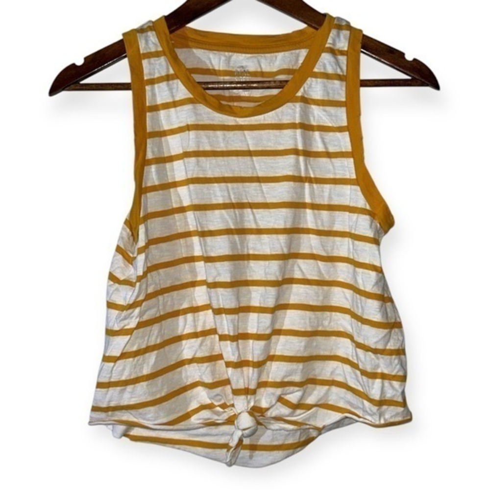 Aerie Summer Striped Knotted Hem Crop Tank Top SIZE SMALL